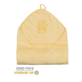 Stella fürdőlepedő hímzett 110x110, sárga oroszlán
