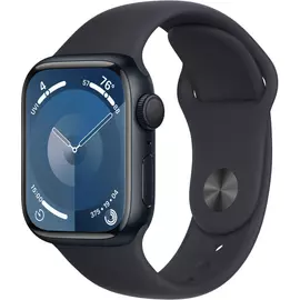 Apple Watch Series 9 GPS 45 mm éjfekete alumínium, éjfekete sport szíjjal M/L