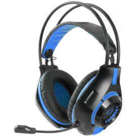 Esperanza Deathstrike Gamer mikrofonos fejhallgató, fekete-kék EGH420B