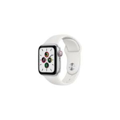 Apple Watch Series 6 GPS 44 mm ezüst alumínium, fehér sport szíjjal