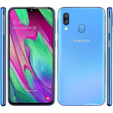 Samsung Galaxy A40 64GB Dual SIM A405, kék, 1 év Gyártói garancia