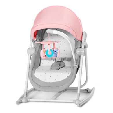 Kinderkraft 5in1 bölcső-babaágy-hinta-pihenőszék-szék - Unimo Up, rózsaszín