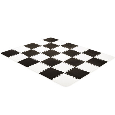 Kinderkraft szivacspuzzle szőnyeg, Luno 30db fekete-fehér