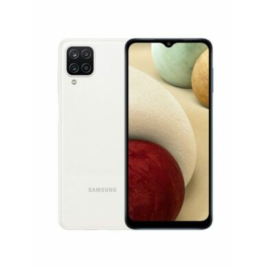 Samsung A12 A125 4GB Ram 128GB Dual, fehér, Kártyafüggetlen, 1 év gyártói garancia 