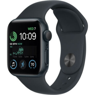 Apple Watch SE (2022) GPS 40mm éjfekete alumínium, éjfekete sport szíjjal