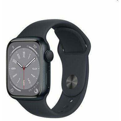 Apple Watch Series 8 GPS 41 mm éjfekete alumínium, éjfekete sport szíjjal