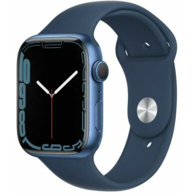 Apple Watch Series 7 GPS 45 mm kék alumínium, sötétkék sport szíjjal