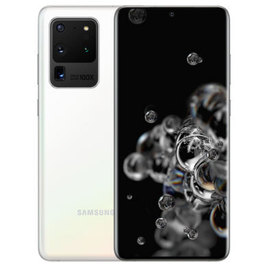 Samsung Galaxy S20 Ultra 5G  128GB Dual Sim, fehér, Kártyafüggetlen, 1 év Gyártói garancia 